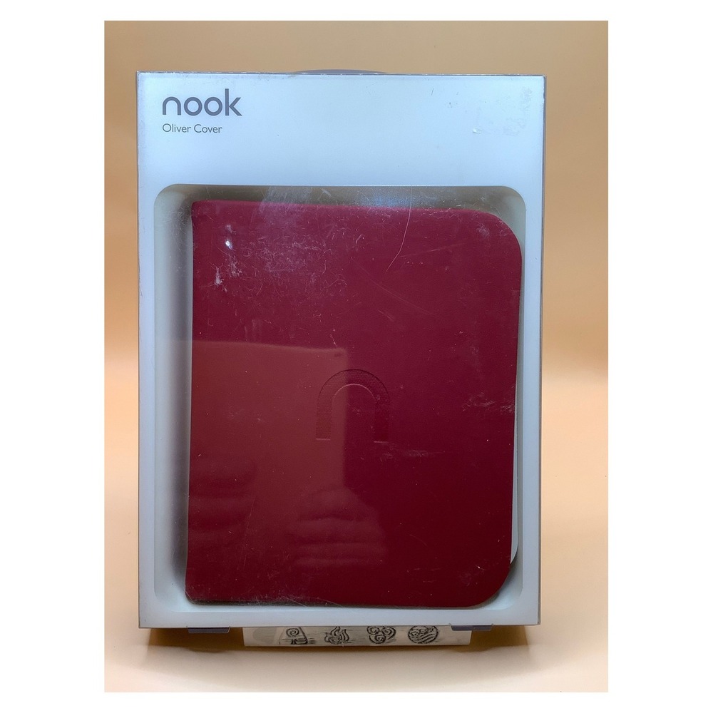 Barnes & Noble Nook 2nd Edition Oliver‎ Cover Red Folio Case